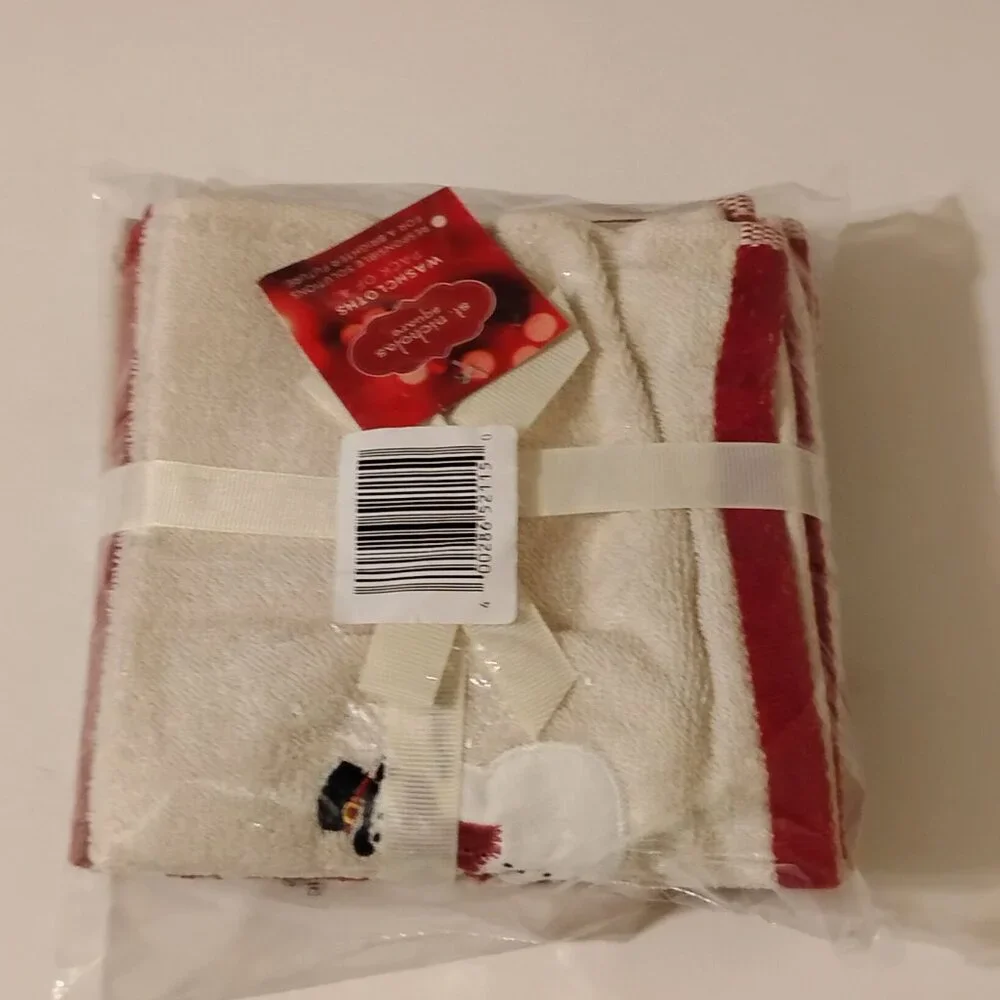 St. Nicholas Square Snowman Washcloth Set - PACK OF 4